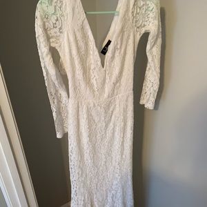 Lulus white laced dress